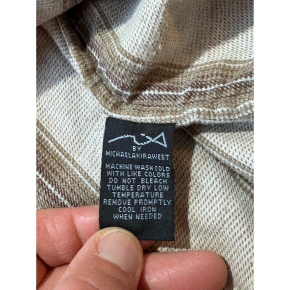 686 Long sleeve, button down, stripedd shirt, size Medium, 100% cotton, - Picture 10 of 11